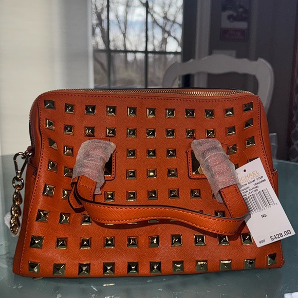 New With Tags! Michael Kors Studded Purse - Picture 1 of 8